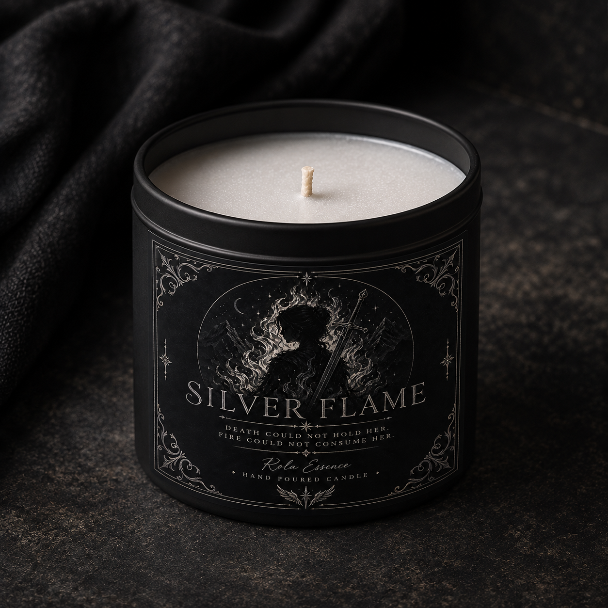 Silver Flame Beeswax Candle | Inspired by Nesta Archeron