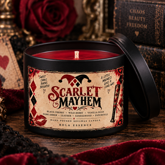 Scarlet Mayhem Beeswax Candle