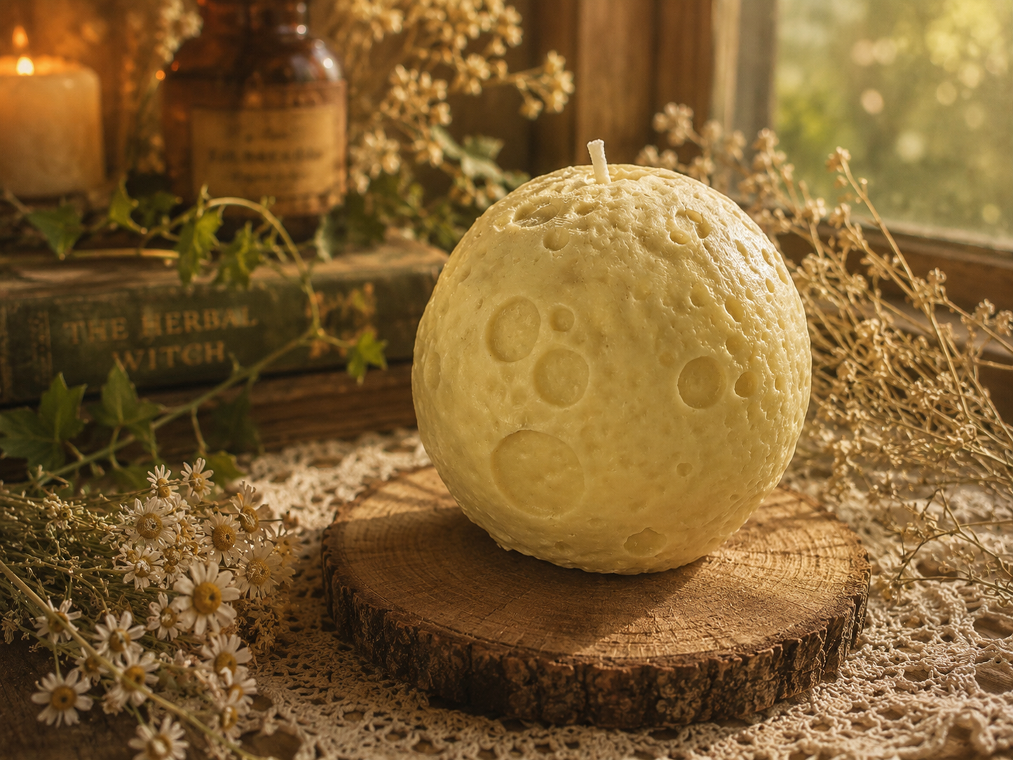 Moonveil Beeswax Candle