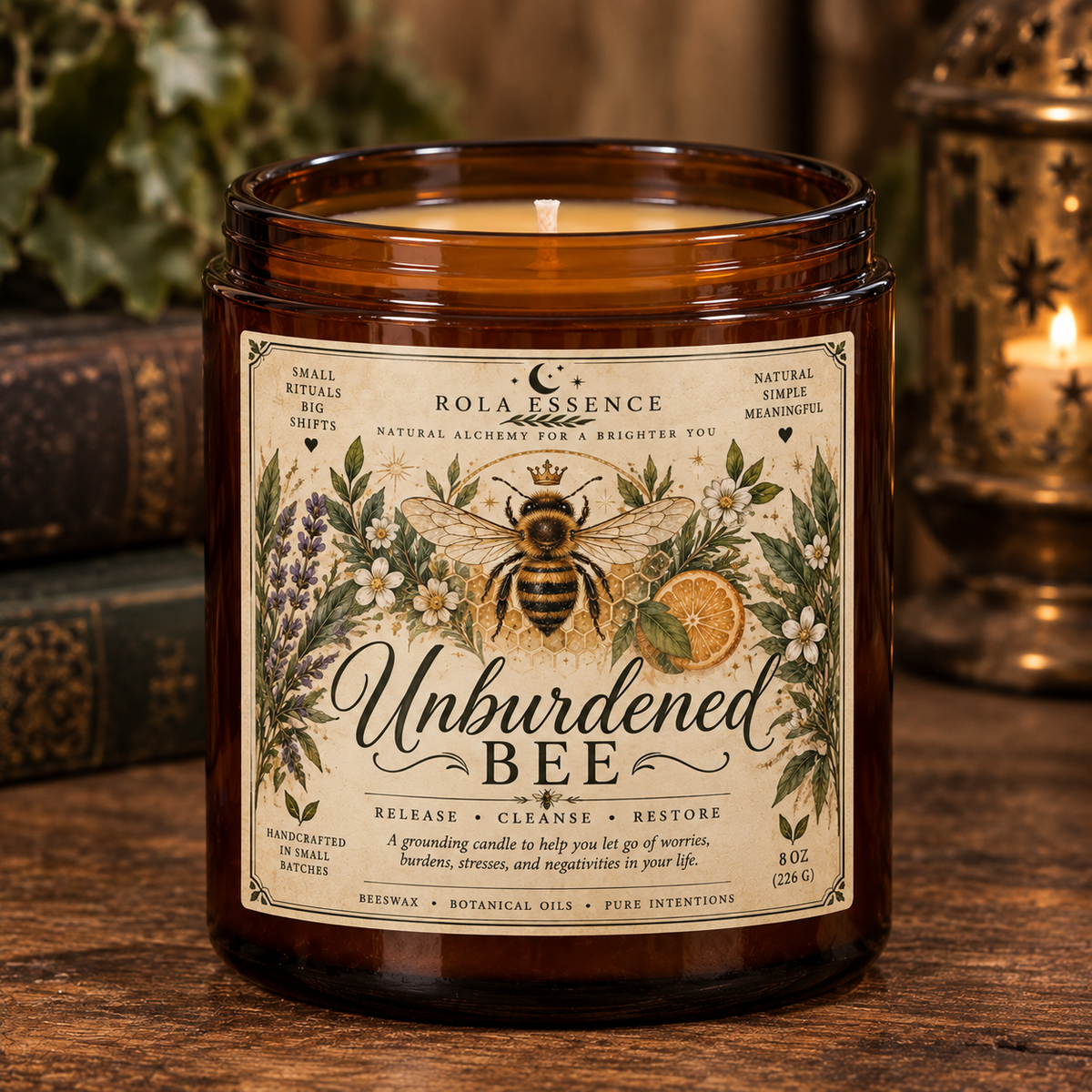 Unburdened Bee Candle - Release • Cleanse • Restore