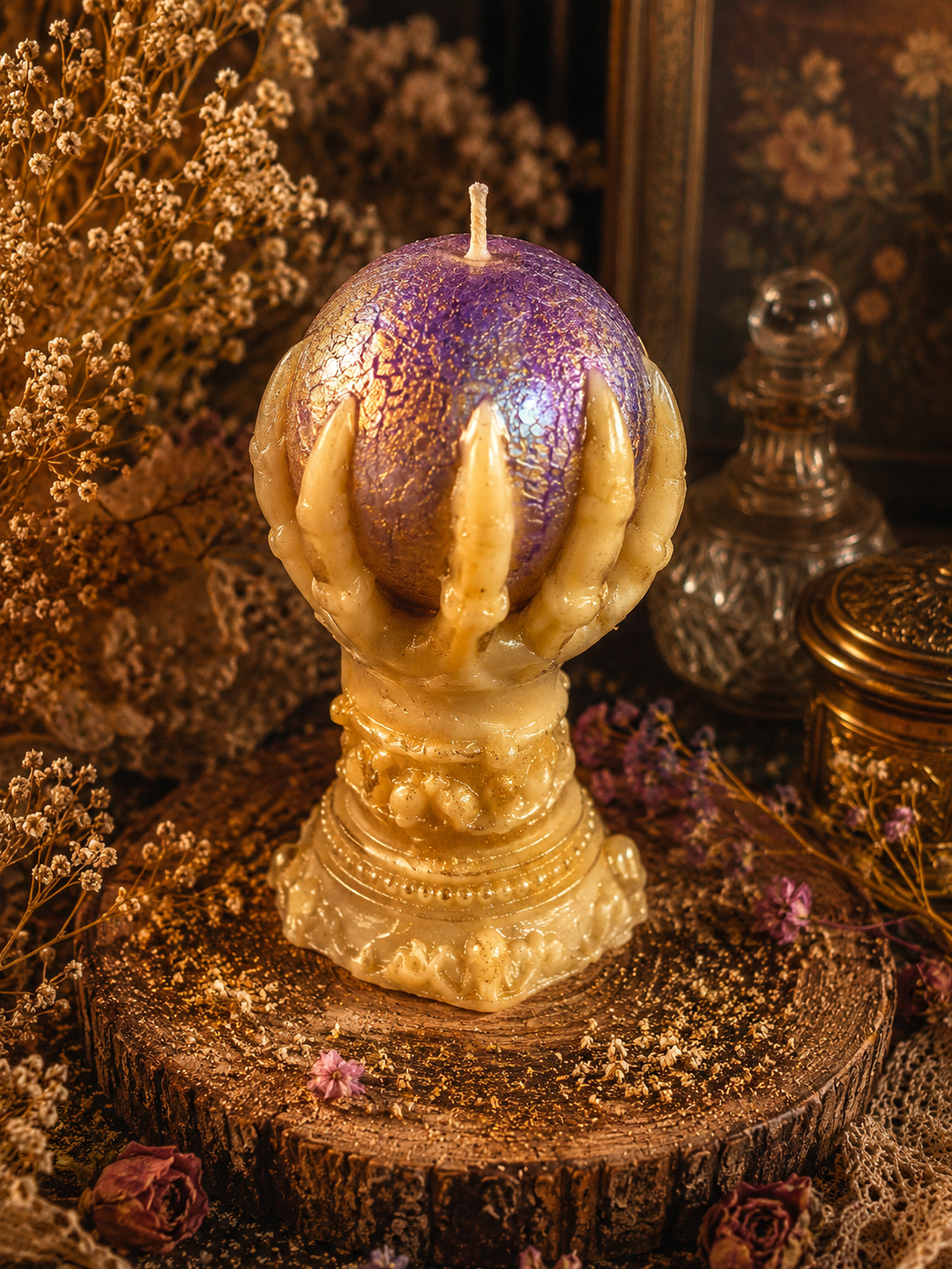 Mystic Oracle Sculptural Beeswax Candle | Where Intuition Awakens