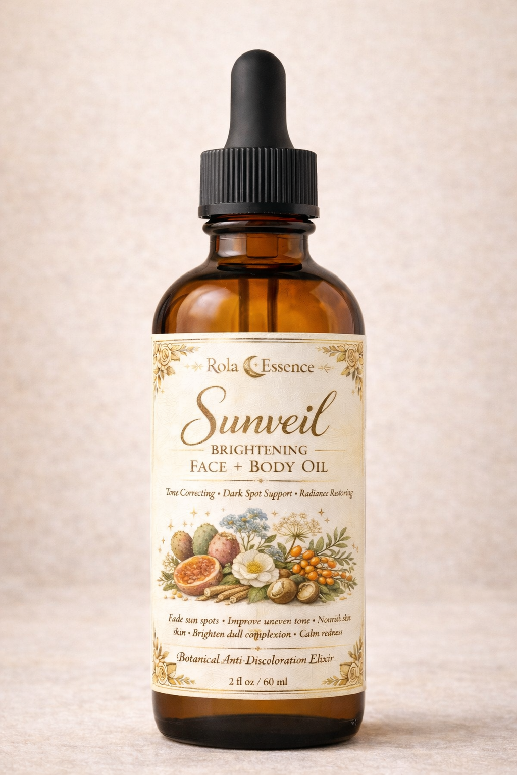 Sunveil Brightening Face + Body Oil - Botanical Tone-Correcting Elixir