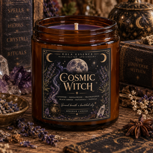 Cosmic Witch Beeswax Candle | Brewed Beneath a Bewitched Sky