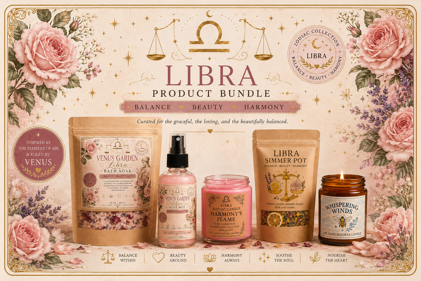 Libra Product Bundle - Venus Garden Collection