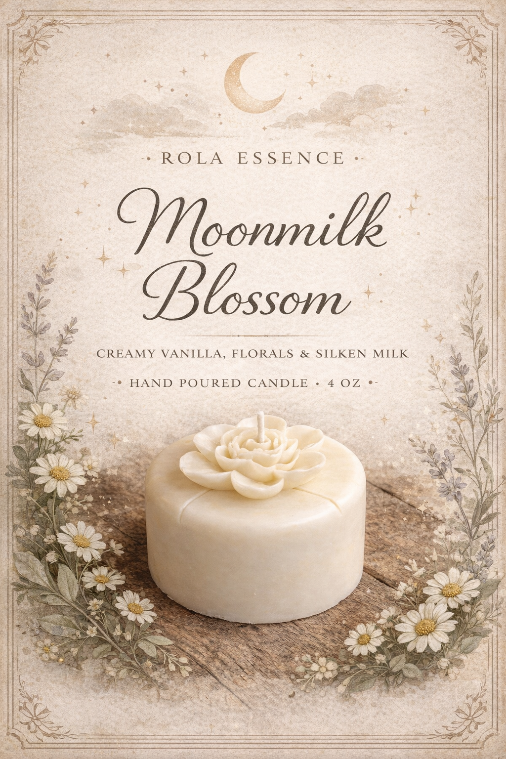 Moonmilk Blossom Candle
