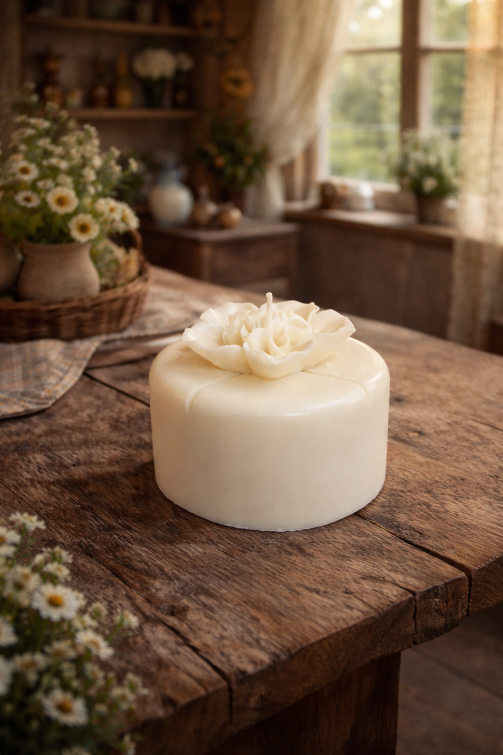 Moonmilk Blossom Candle