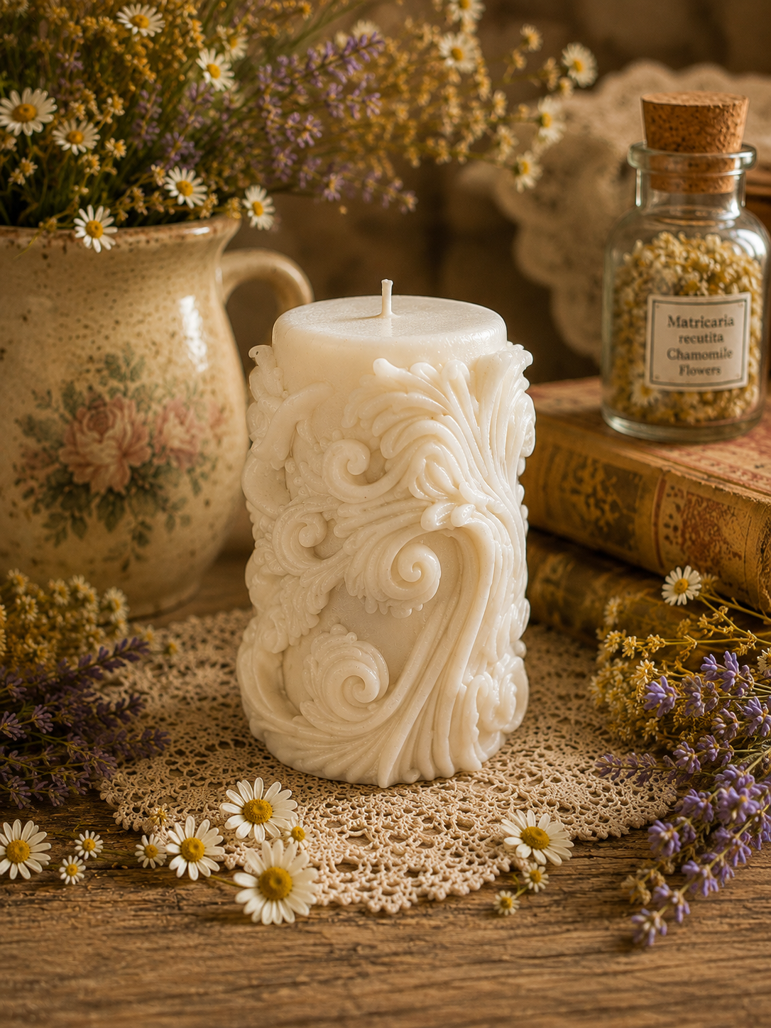 Amphitrite’s Tides Beeswax Candle | Where ancient waters whisper, renewal begins