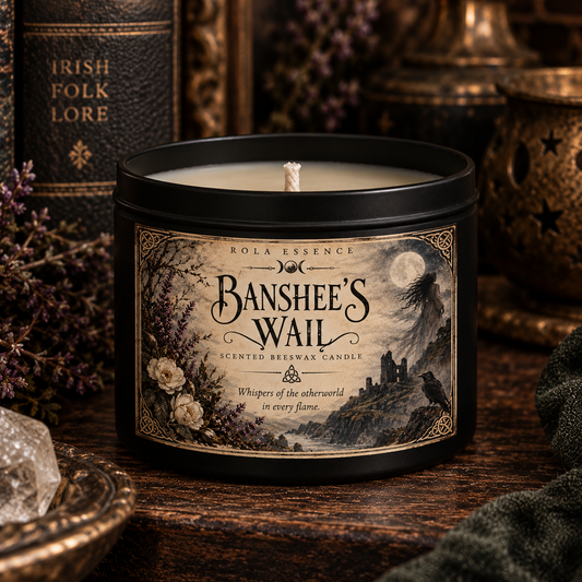 Banshee’s Wail Scented Beeswax Candle | Where the veil thins, her wail begins