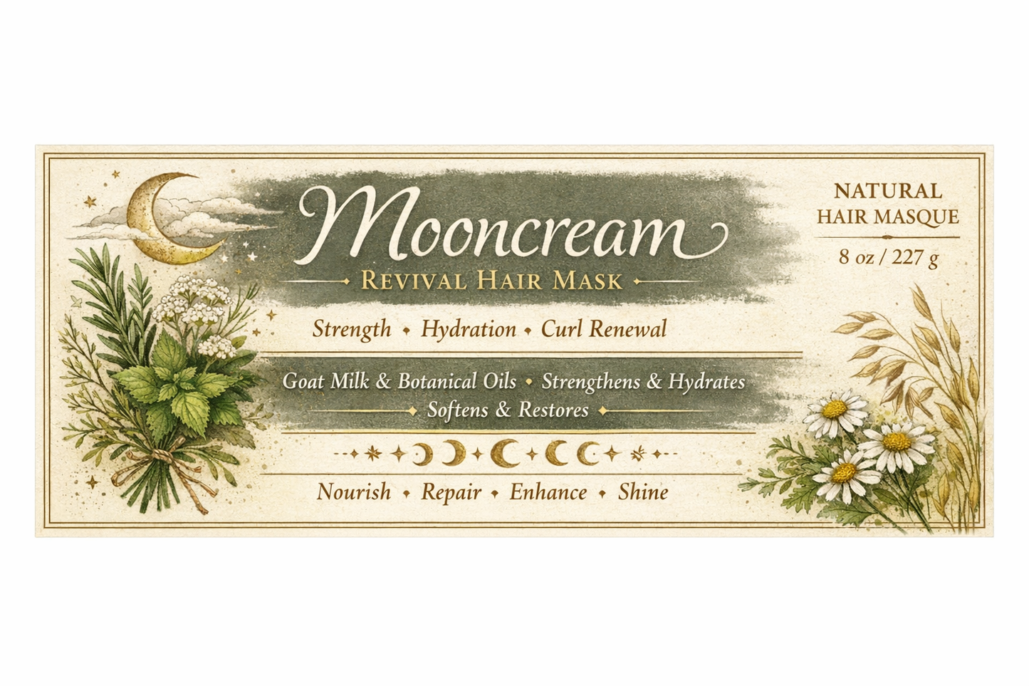 Mooncream Revival Hair Mask - Strength • Hydration • Curl Renewal