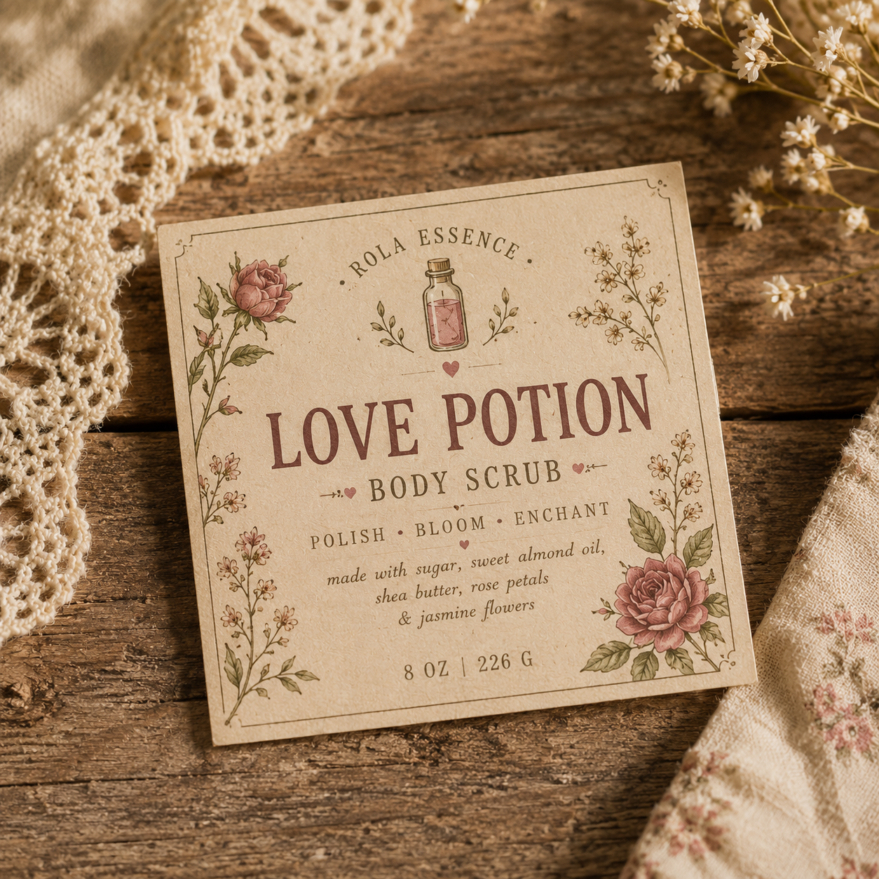 Love Potion Body Scrub - Bloom• Polish • Enchant
