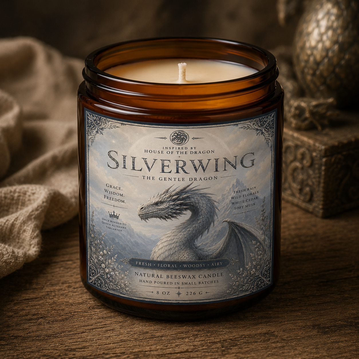 Silverwing | The Gentle Dragon Candle