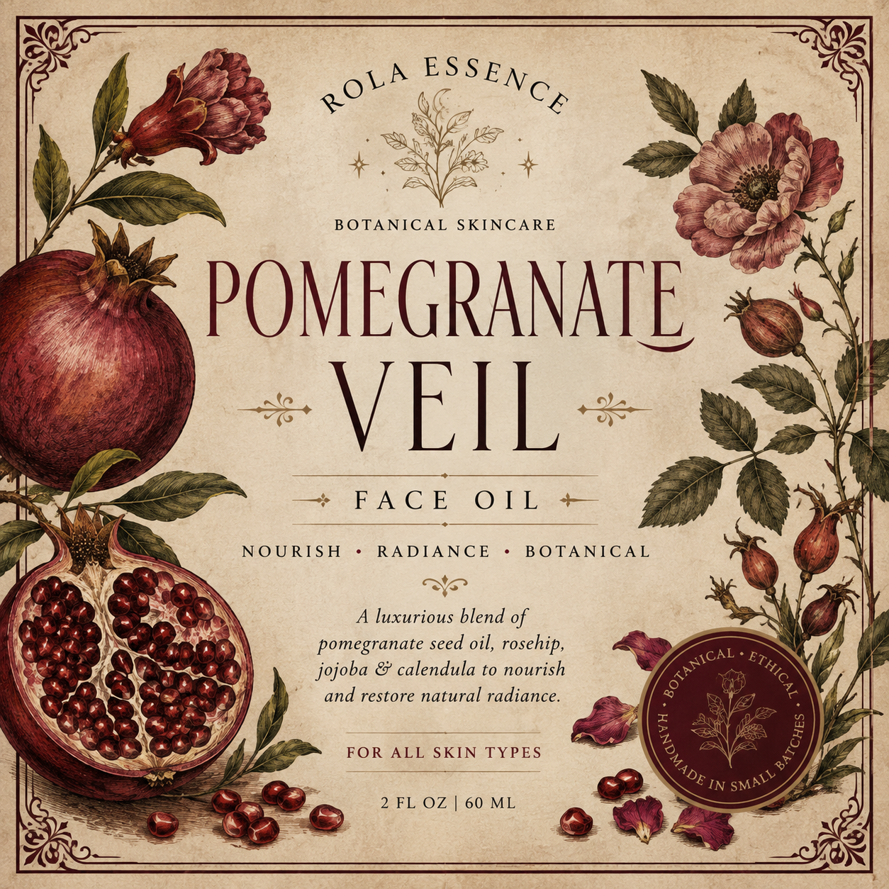 Pomegranate Veil Face Oil - Nourish • Soften • Illuminate
