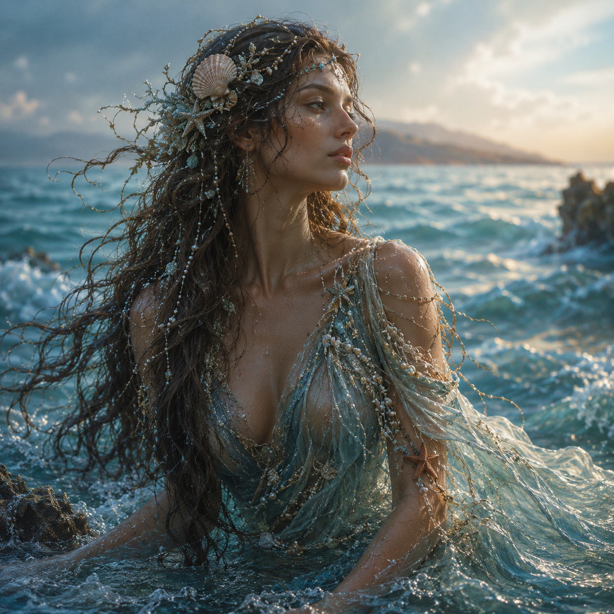 Oceanids Nymph Candle
