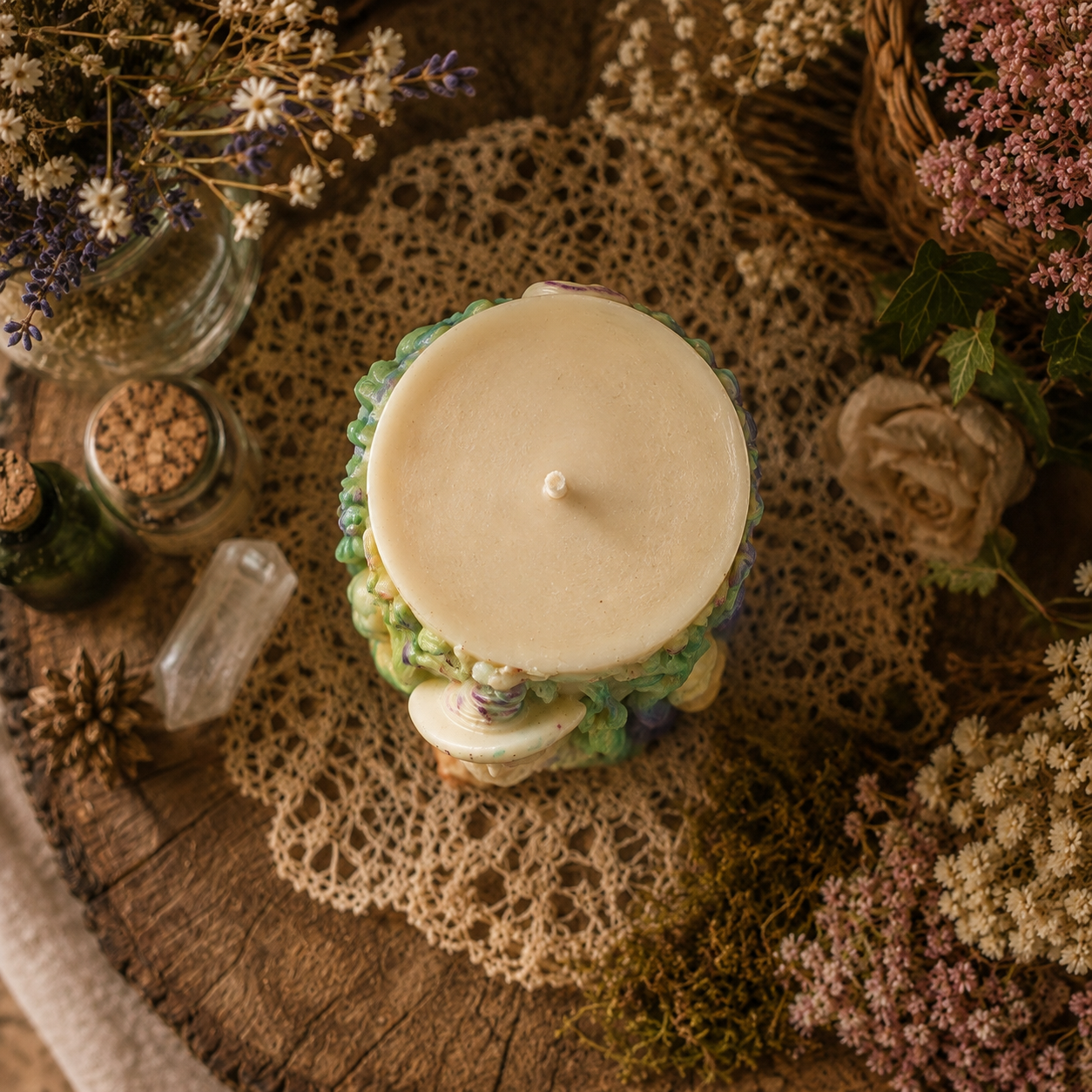 The Bonewood Witch Beeswax Candle