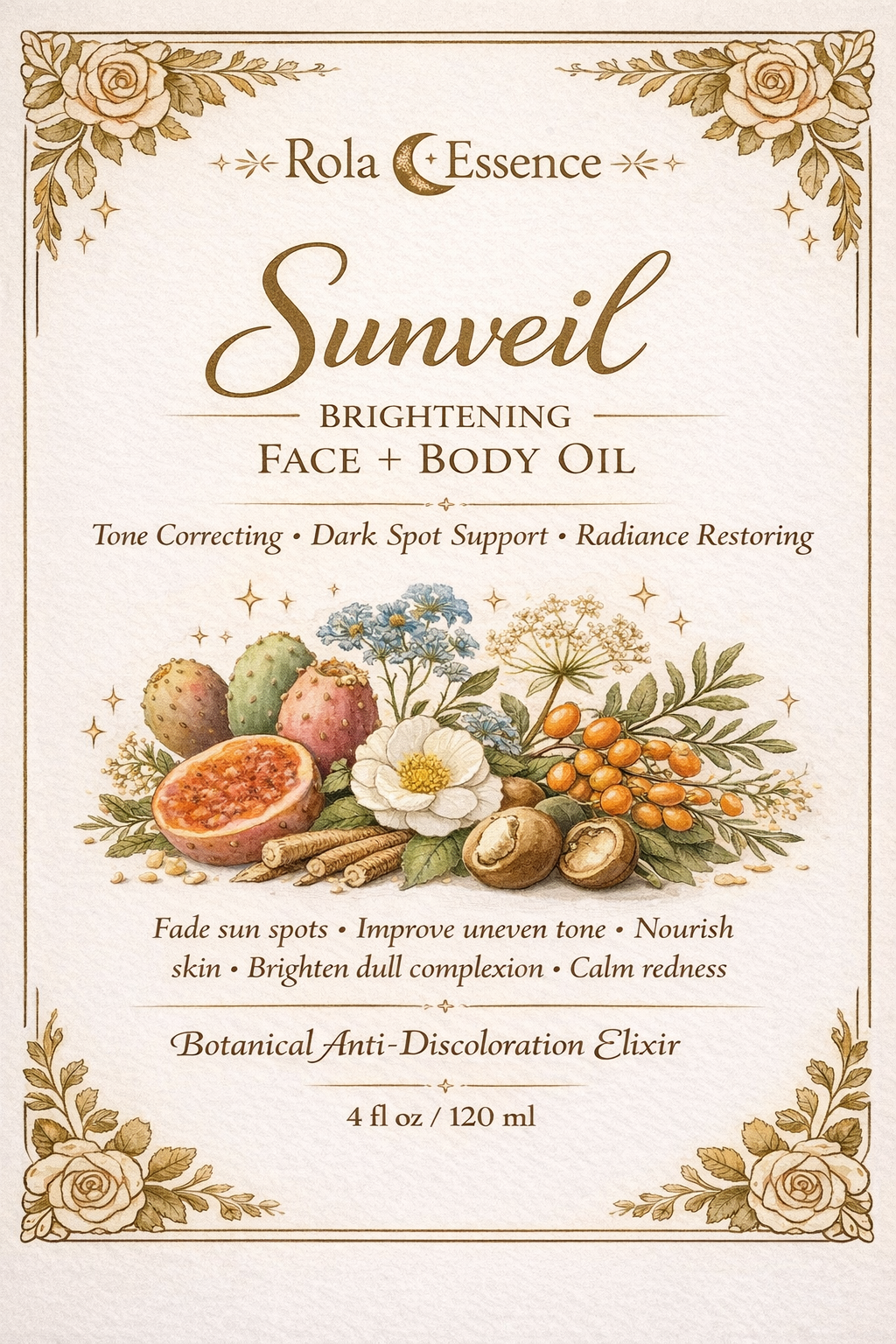 Sunveil Brightening Face + Body Oil - Botanical Tone-Correcting Elixir