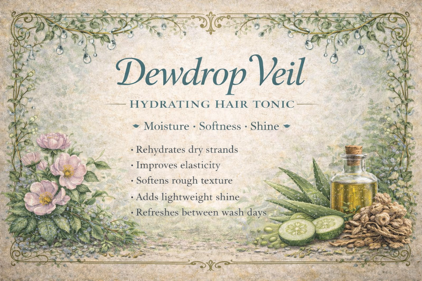 Dewdrop Veil - Hydrating Hair Tonic
