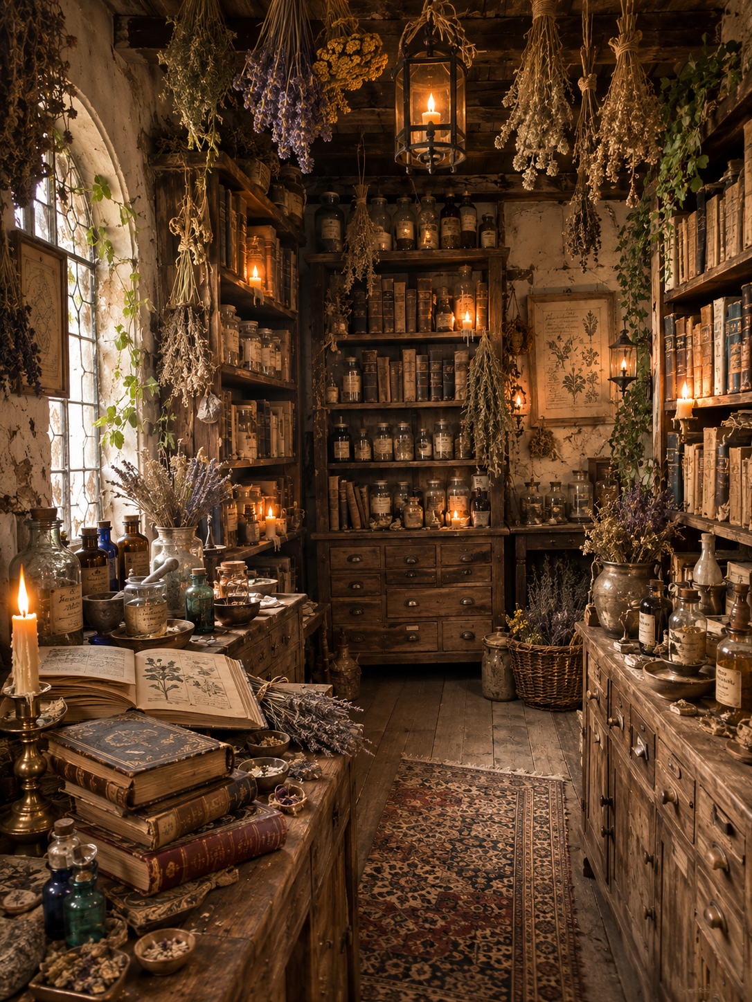 The Ancient Bookshop Beeswax Candle | Where Old Stories Linger