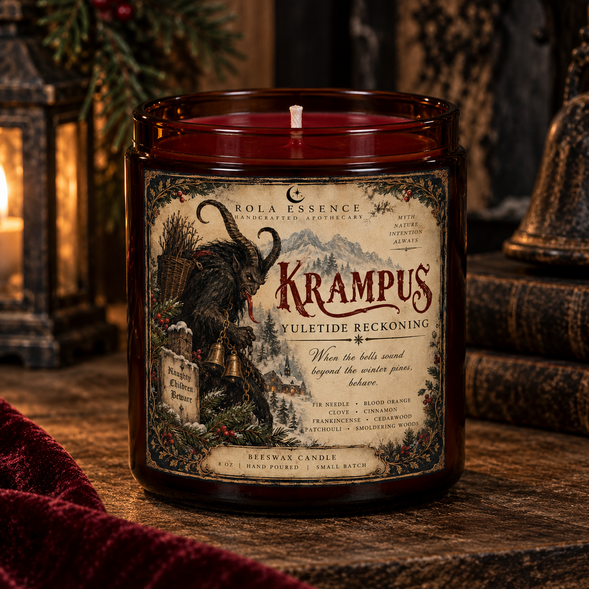 Krampus – Yuletide Reckoning Beeswax Candle