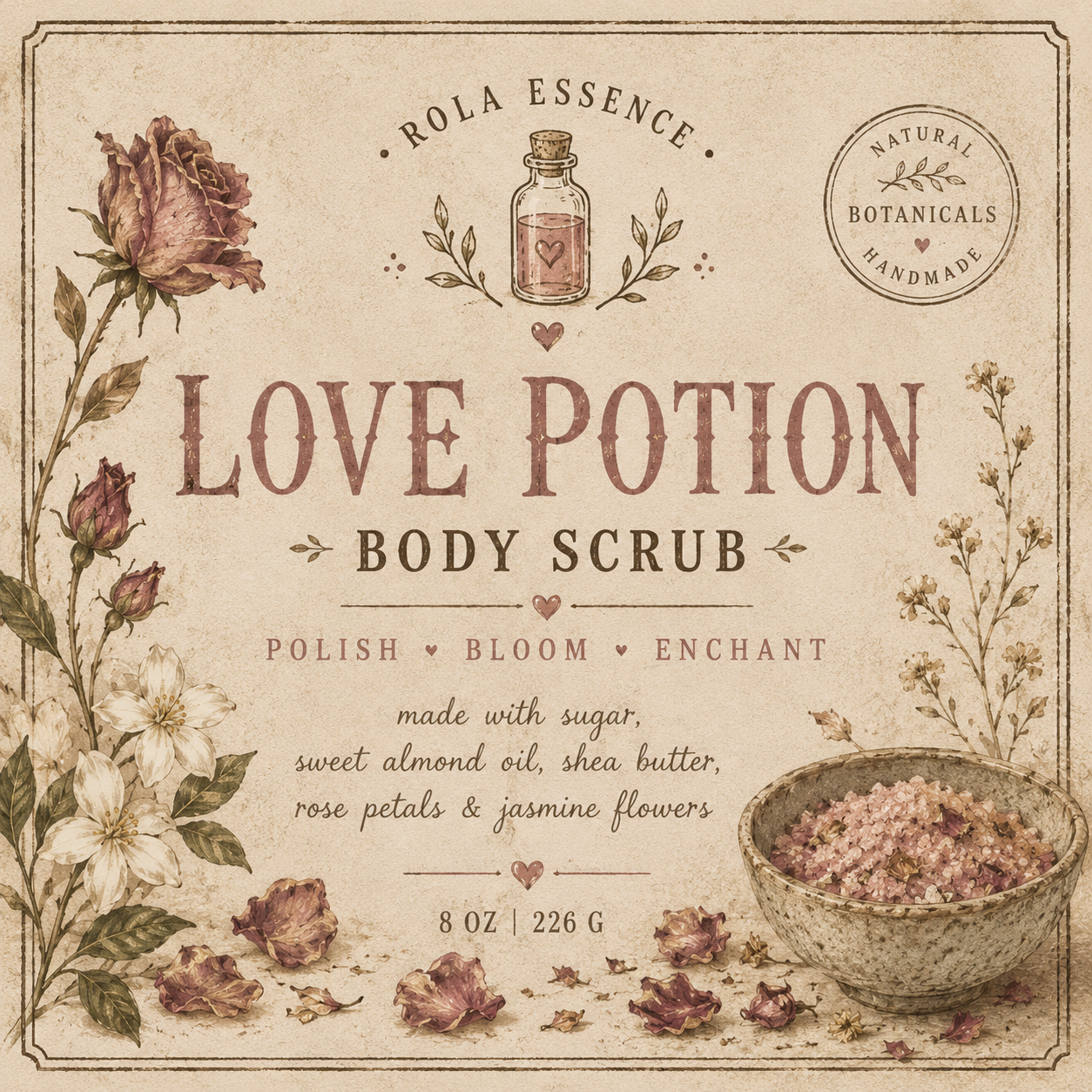 Love Potion Body Scrub - Bloom• Polish • Enchant