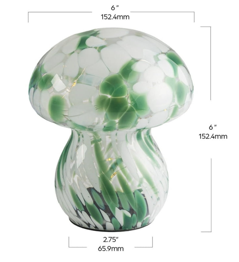 Mushroom Fairy Glass Lamp