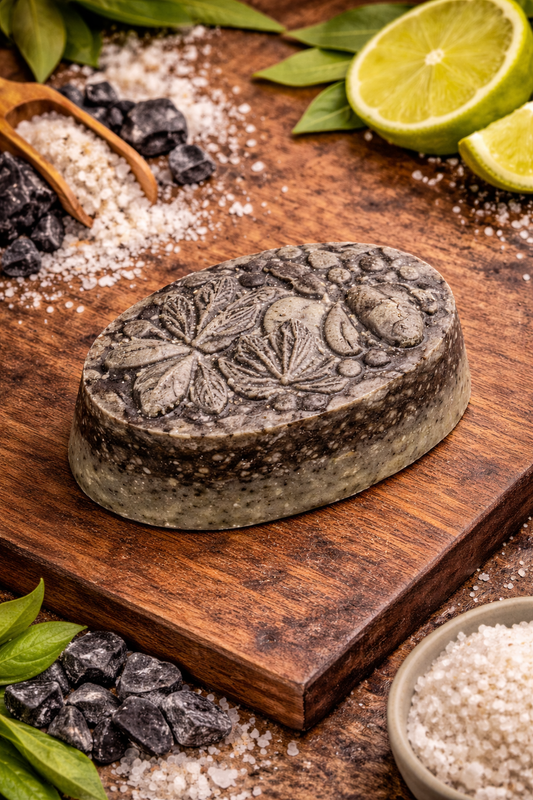 Citrus Coal - Deodorizing Charcoal & Lime Soap Bar