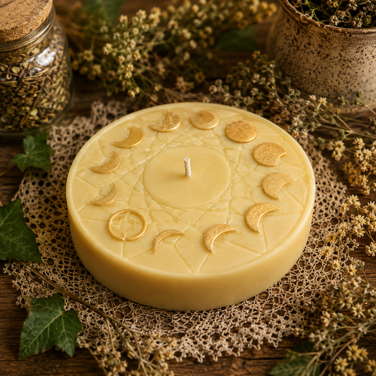 Lunar Alchemy Beeswax Candle