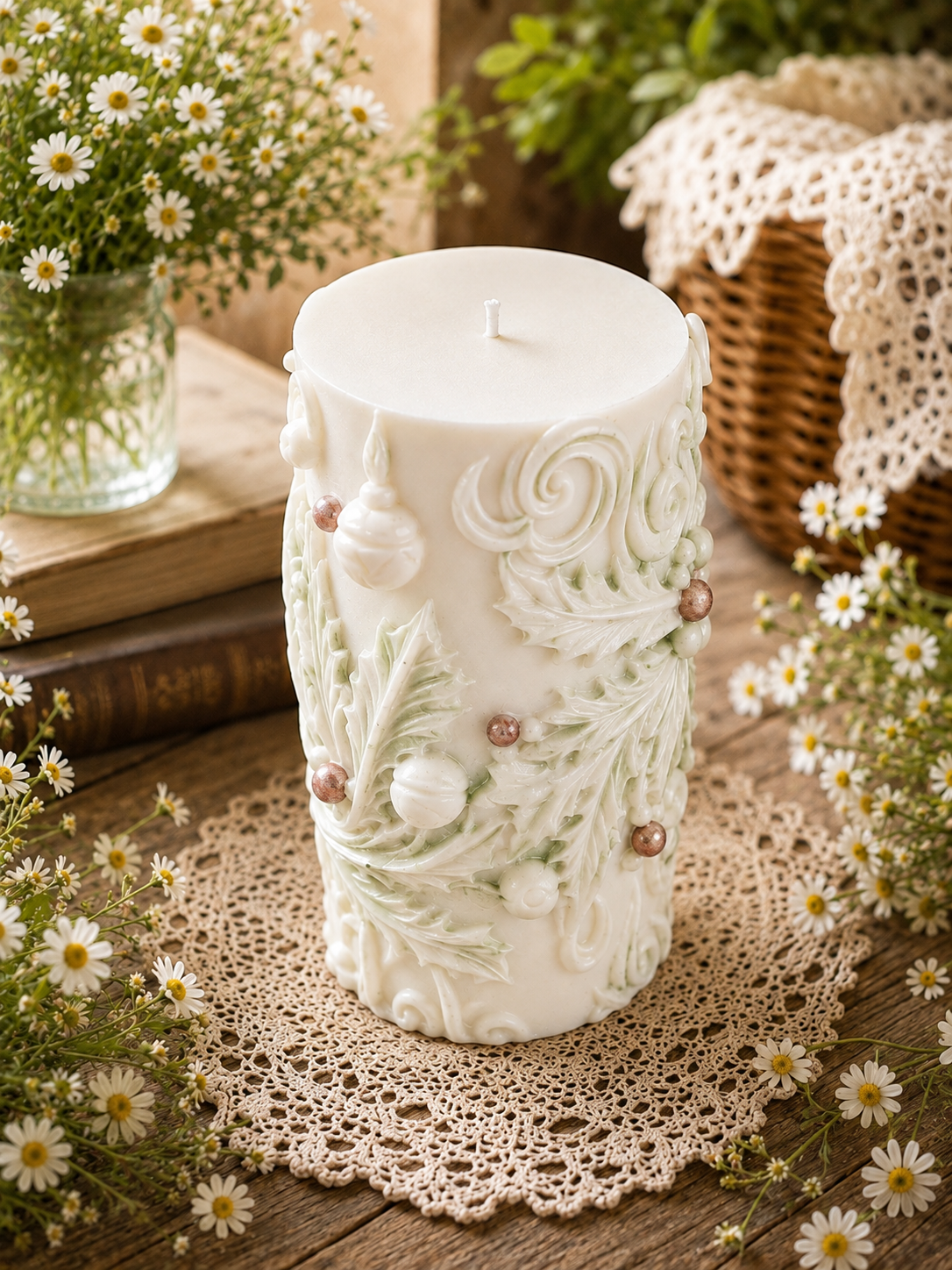 Winterberry Hollow Beeswax Candle
