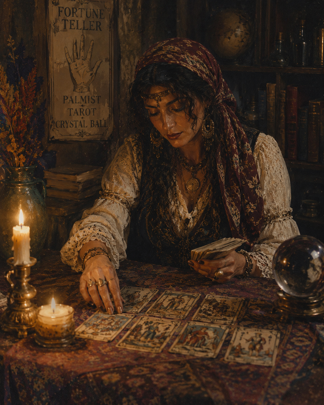 The Fortune Keeper | Palmistry Book Beeswax Candle
