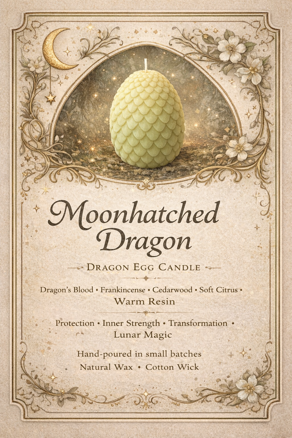 Moonhatched Dragon - Dragon Egg Candle