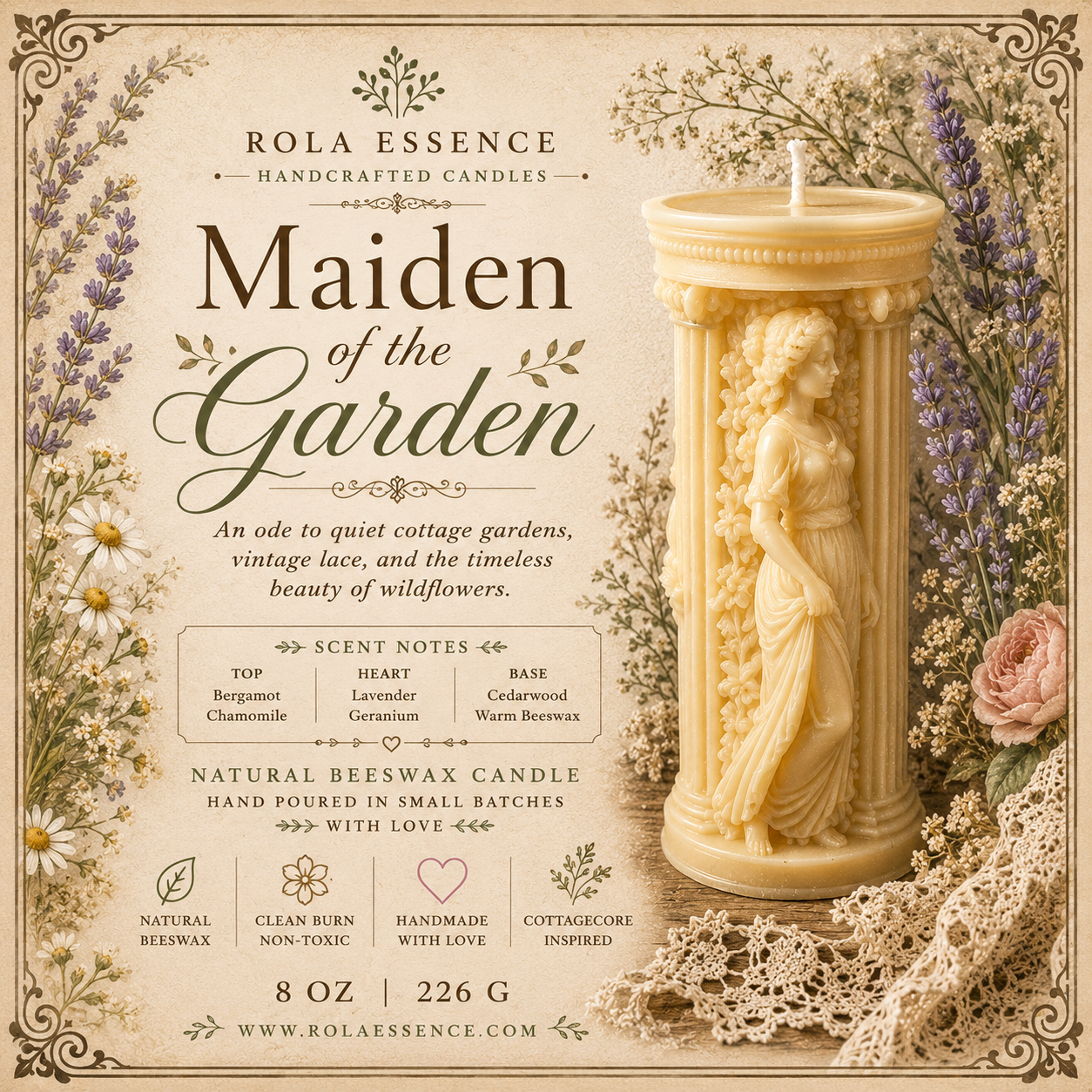 Maiden of the Garden Candle