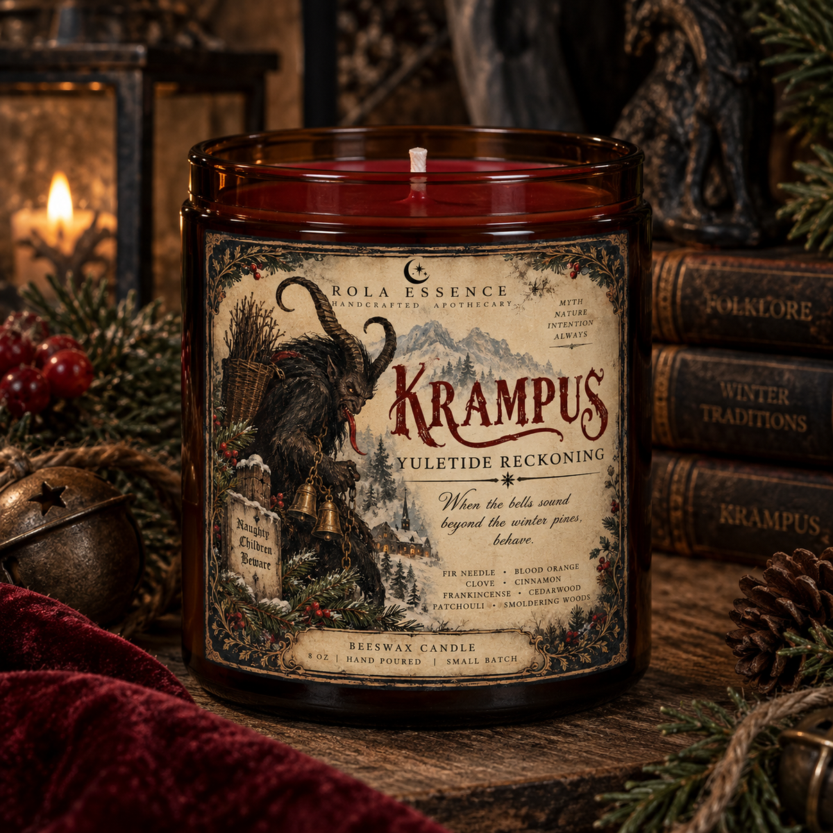 Krampus – Yuletide Reckoning Beeswax Candle