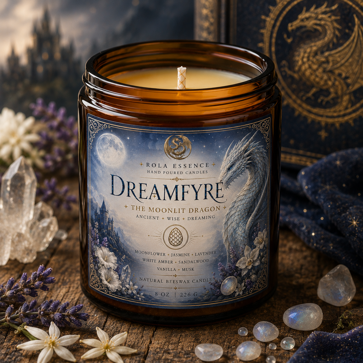 Dreamfyre - The Moonlit Dragon Candle