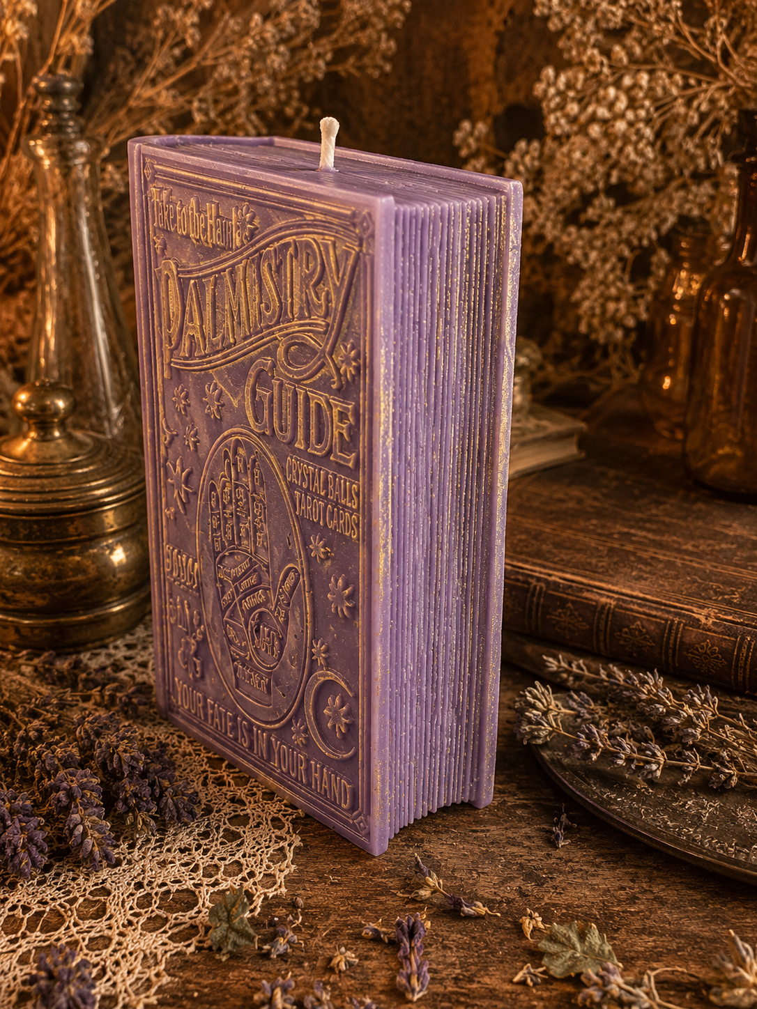 The Fortune Keeper | Palmistry Book Beeswax Candle