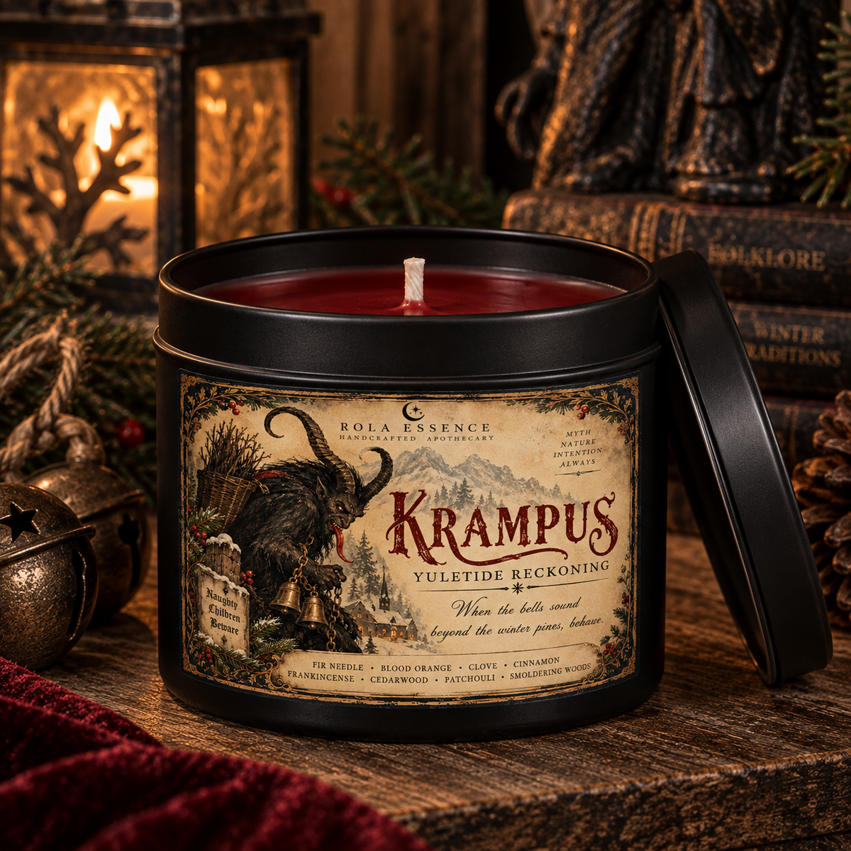 Krampus – Yuletide Reckoning Beeswax Candle