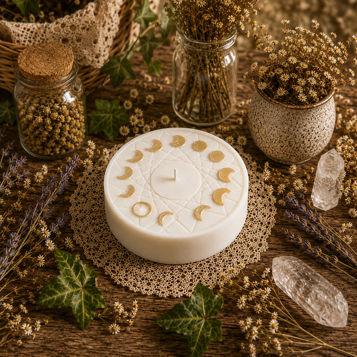 Lunar Alchemy Beeswax Candle