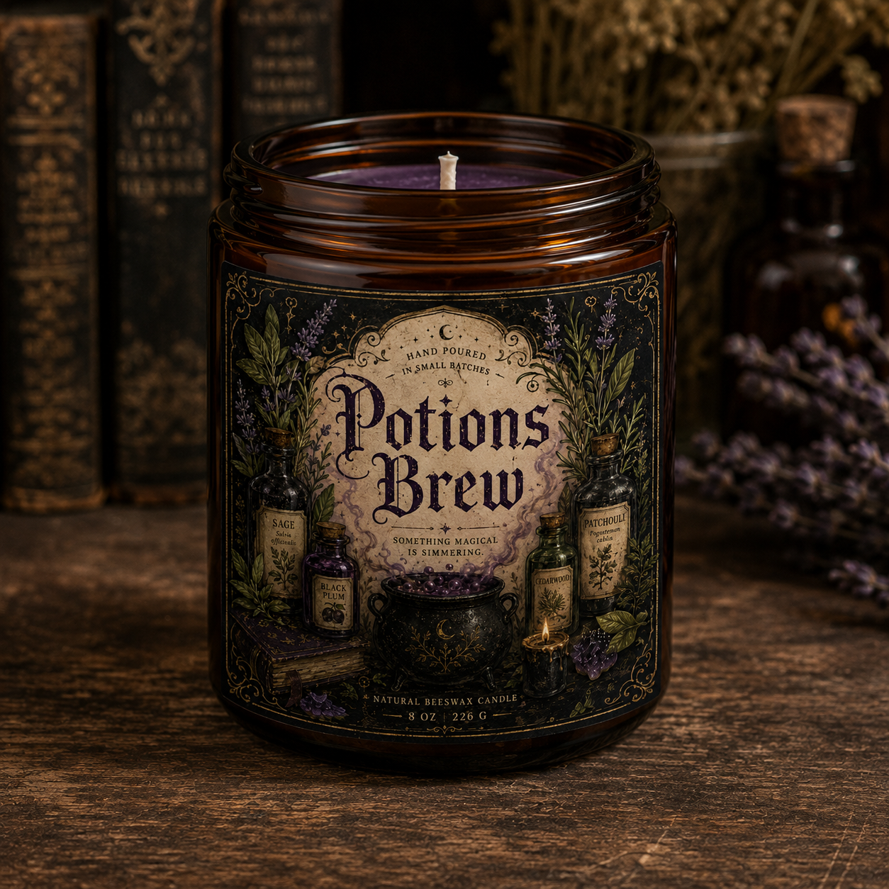 Potions Brew Beeswax Candle | Brew. Burn. Bewitch.