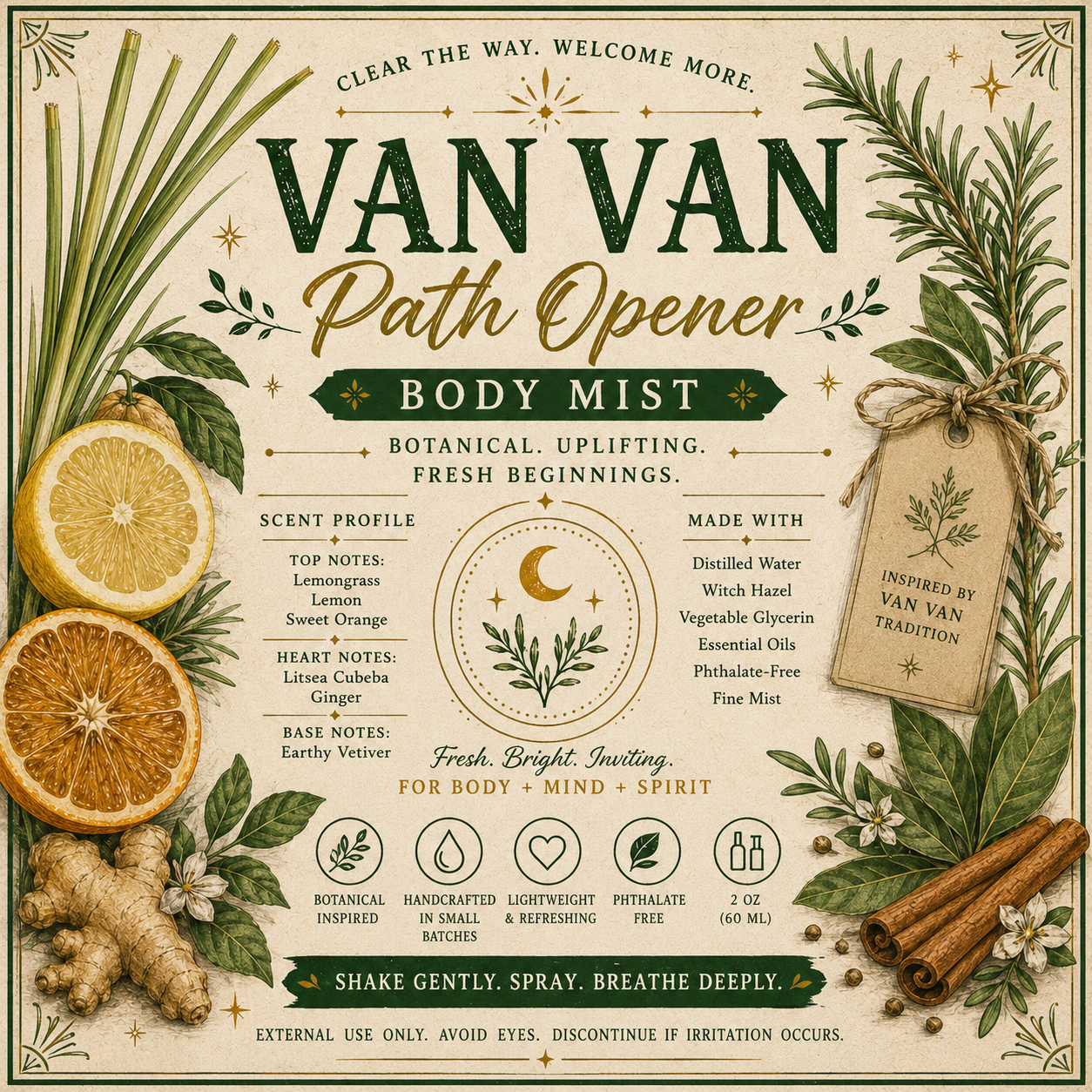 Van Van Path Opener Body Mist - Clear • Refresh • Renew