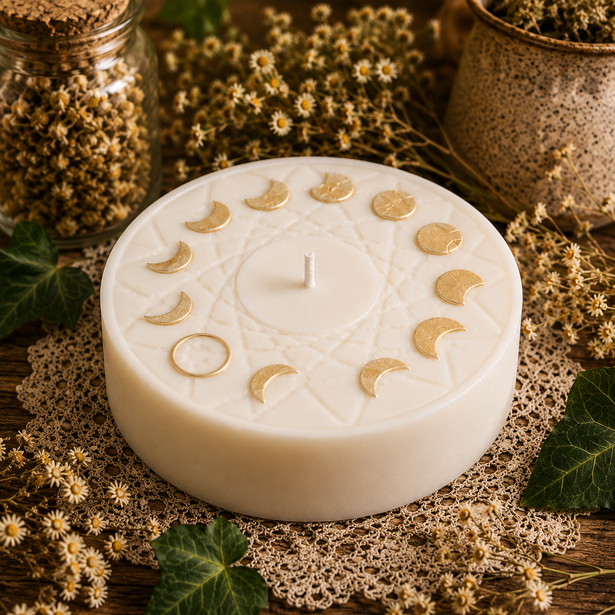 Lunar Alchemy Beeswax Candle