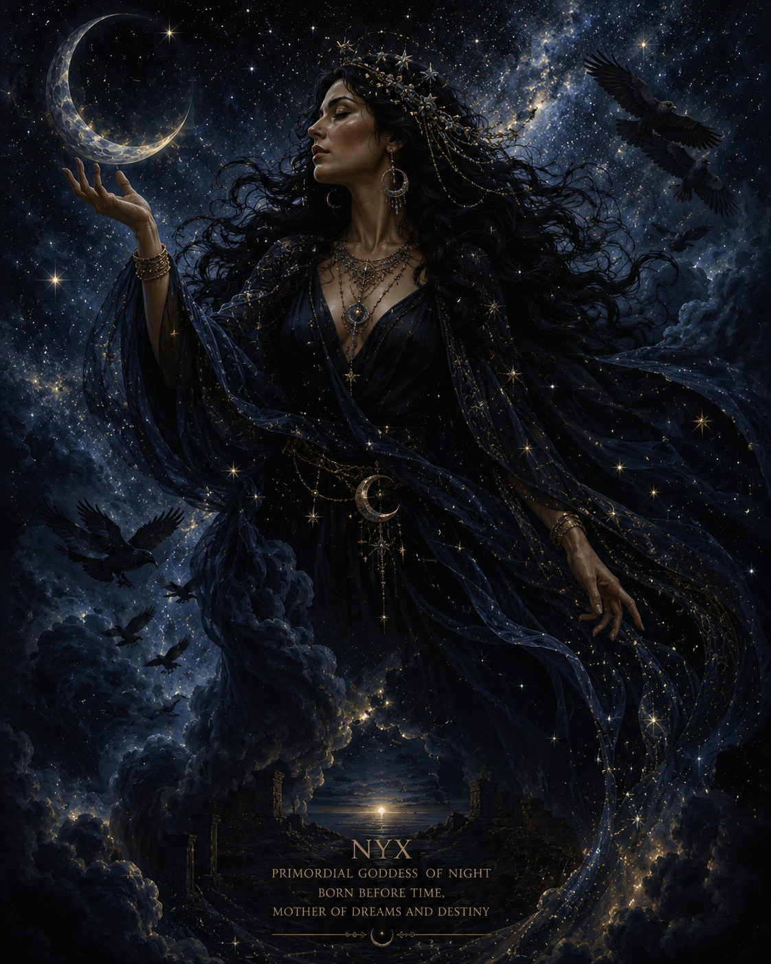 Nyx: Queen of the Night Beeswax Candle