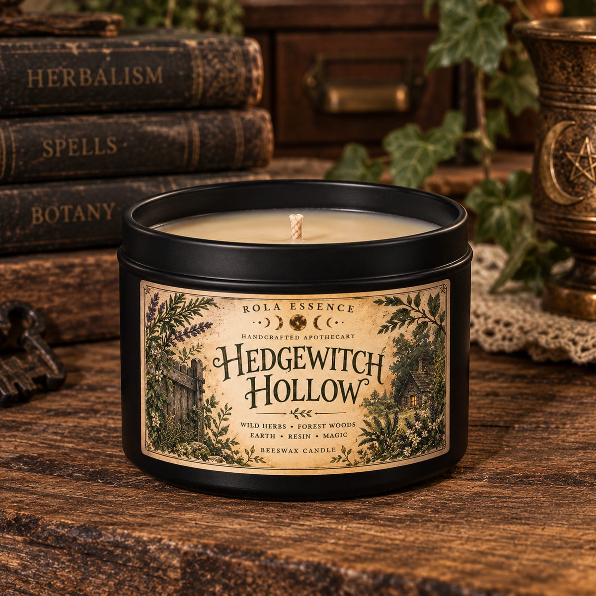 Hedgewitch Hollow Beeswax Candle | Where Wild Magic Takes Root.