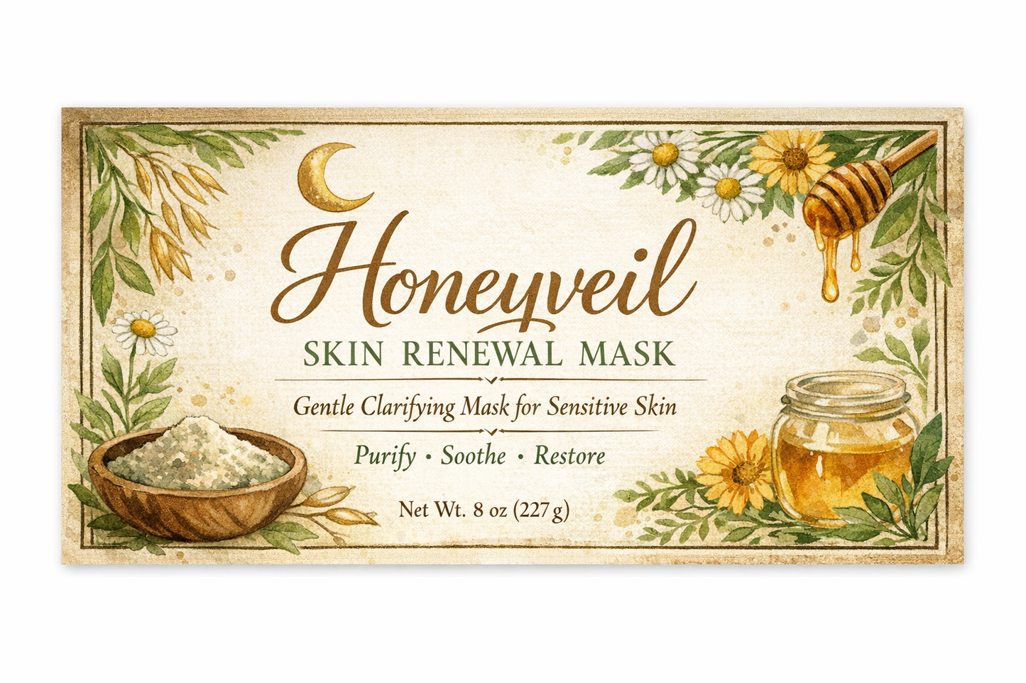 Honeyveil Skin Renewal Mask - Sensitive Skin Face Mask