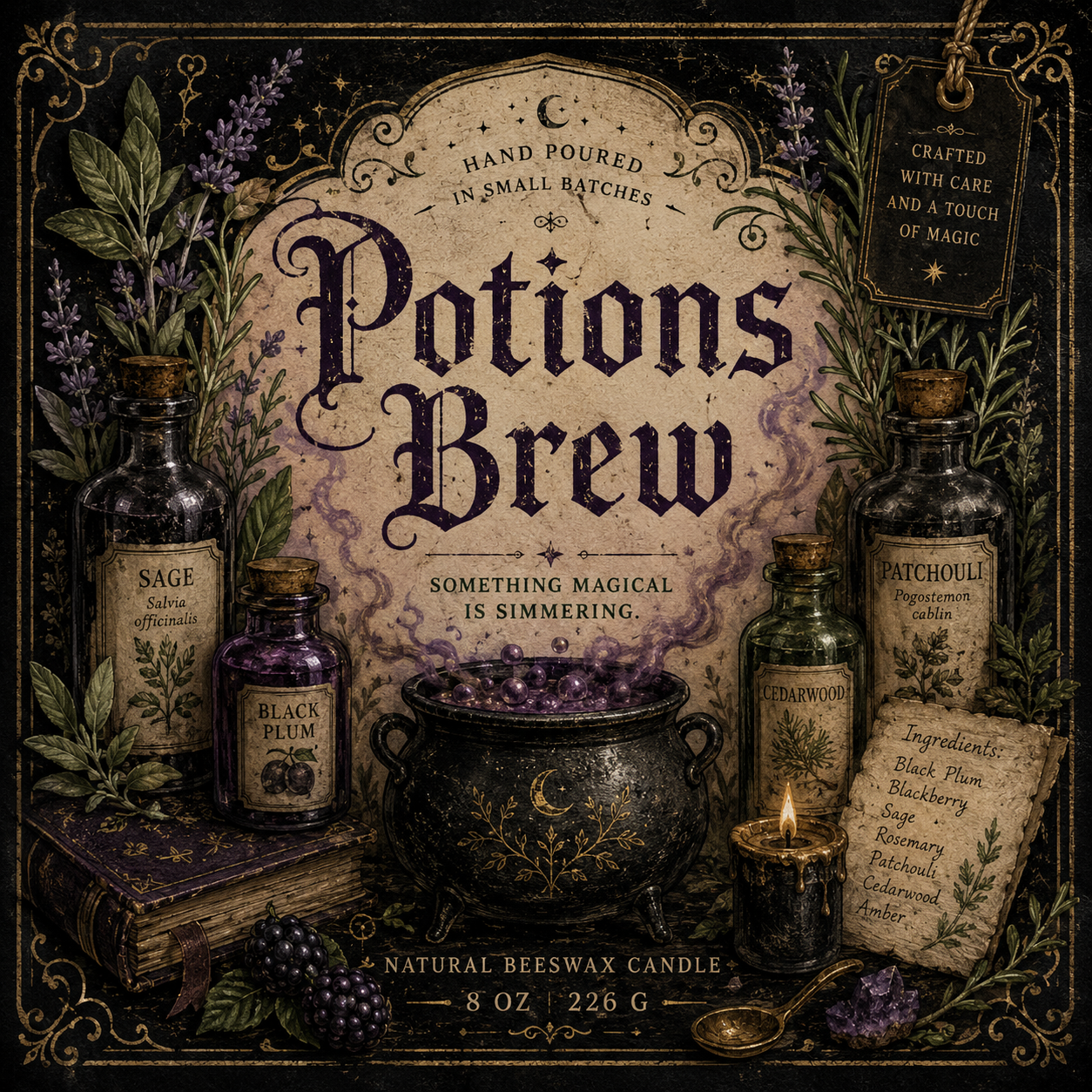 Potions Brew Beeswax Candle | Brew. Burn. Bewitch.