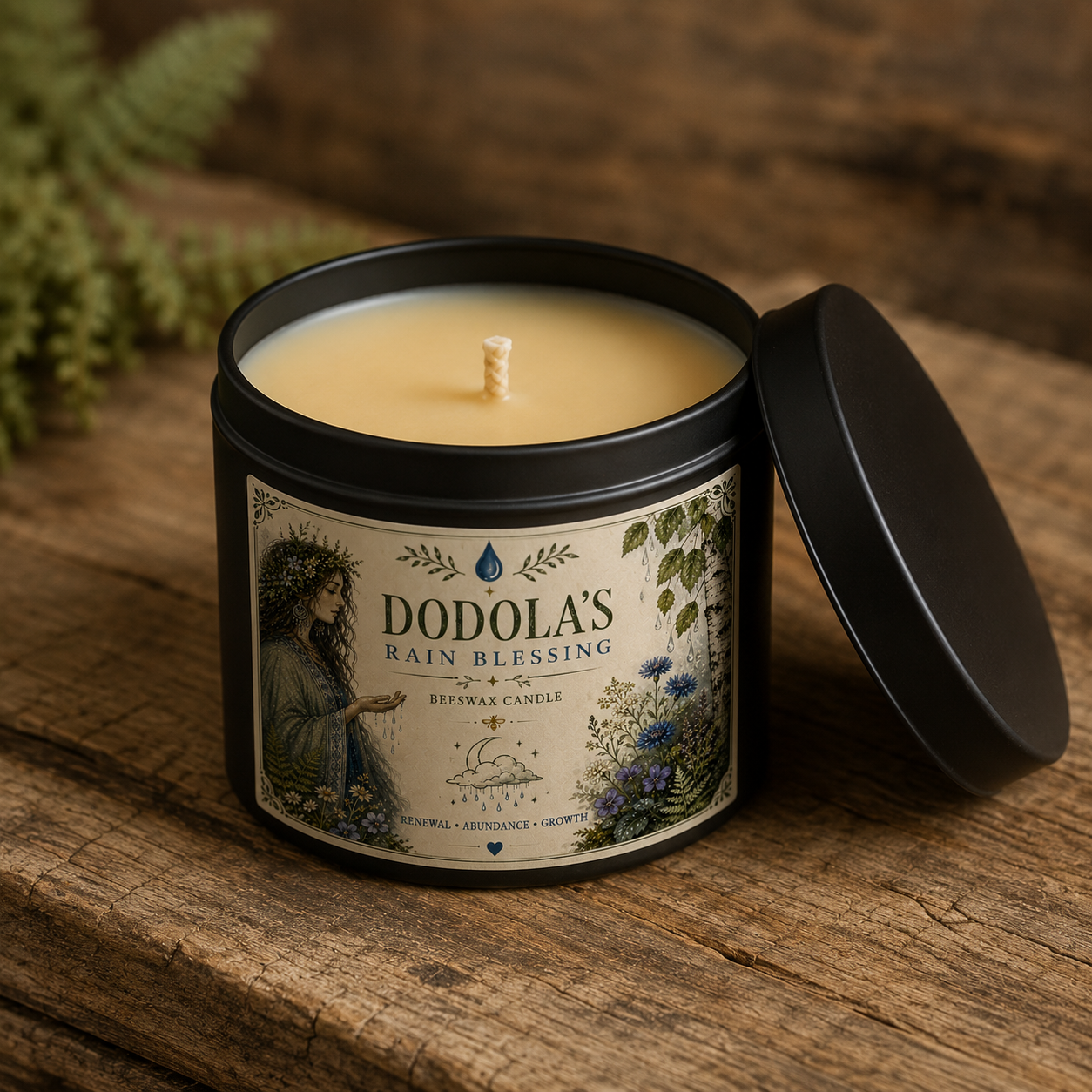 Dodola’s Rain Blessing Beeswax Candle