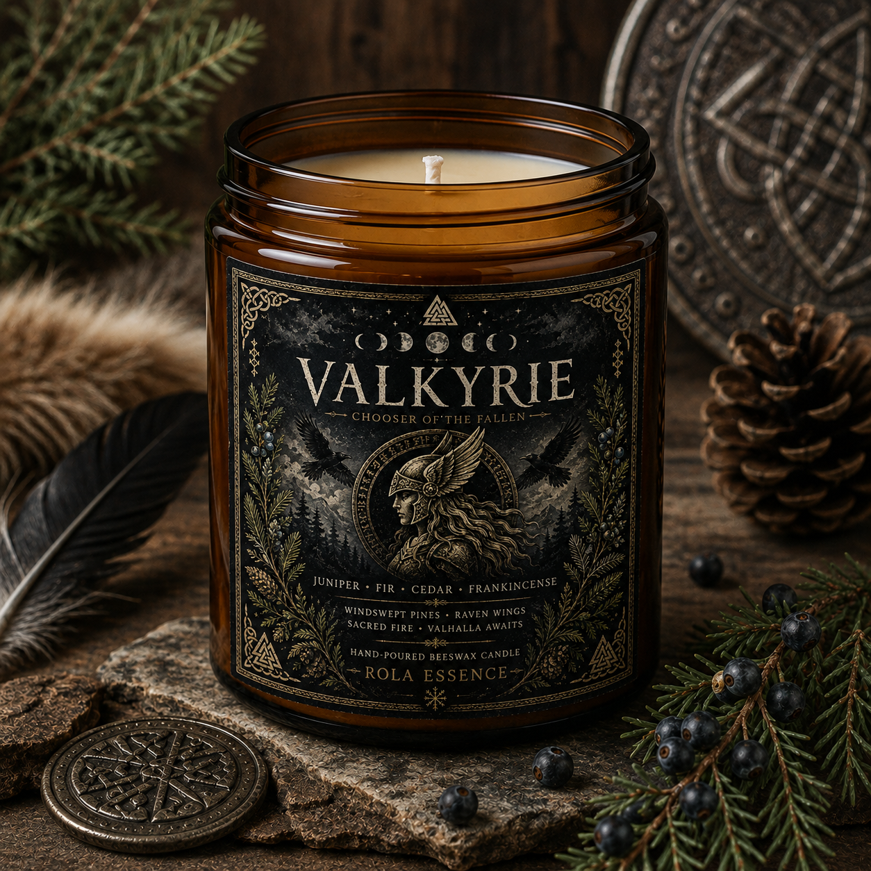 Valkyrie | Chooser of the Fallen Beeswax Candle