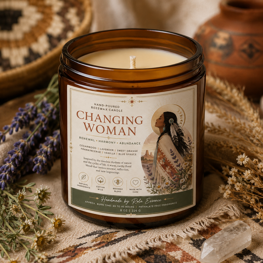 Changing Woman Goddess Beeswax Candle