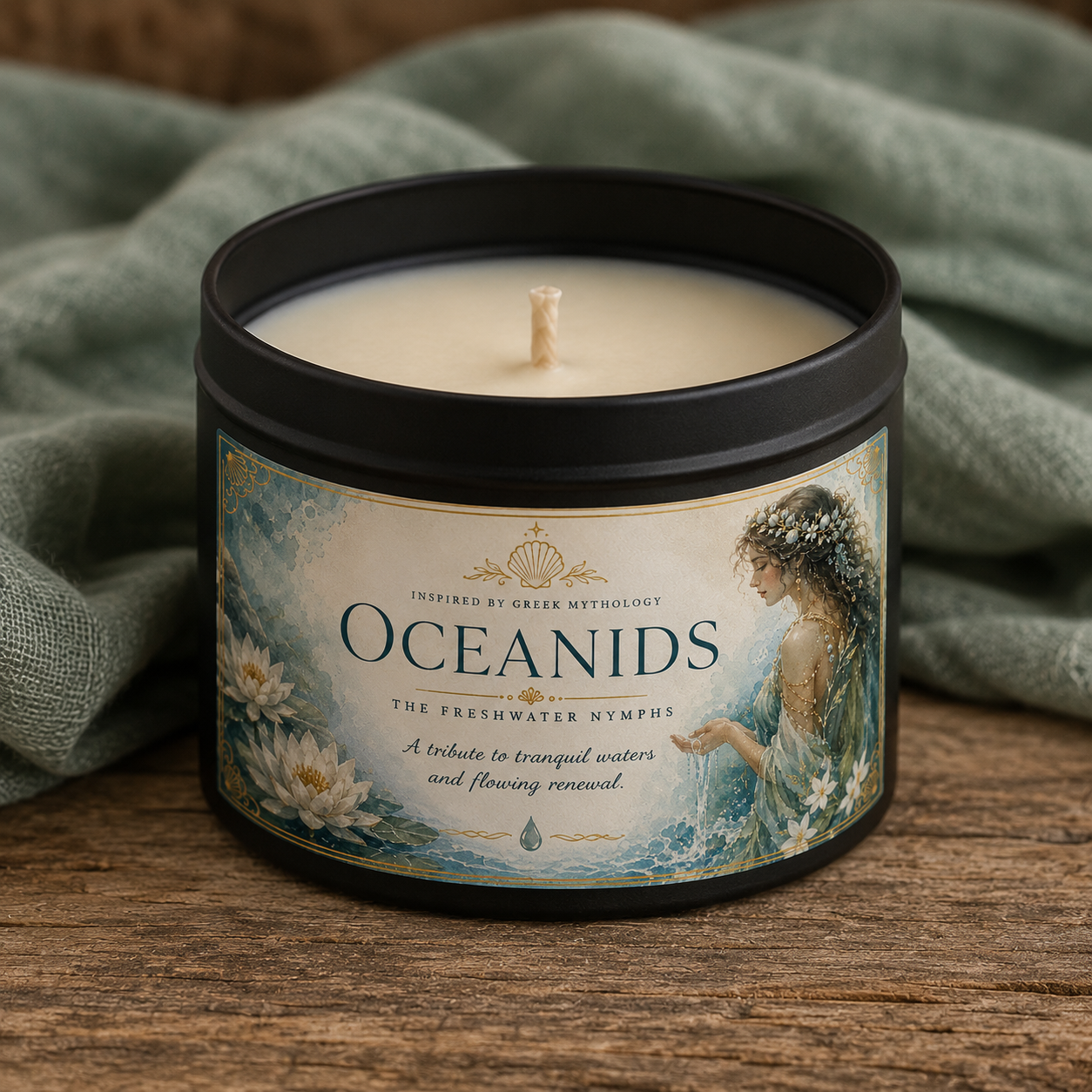 Oceanids Nymph Candle