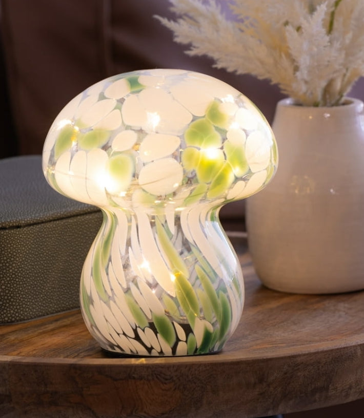 Mushroom Fairy Glass Lamp