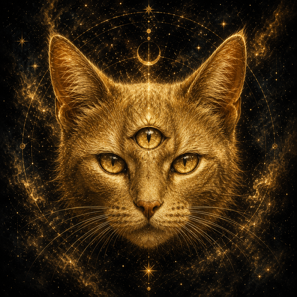 The Watcher’s Gaze - Cosmic Cat Candle
