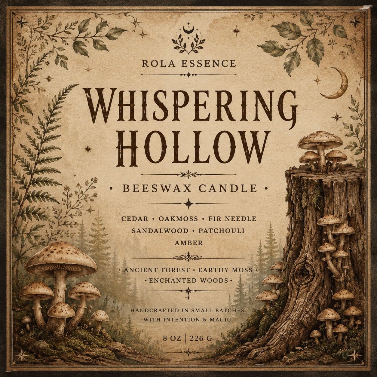 Whispering Hollow Beeswax Candle