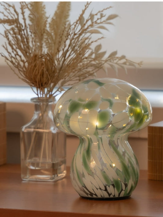 Mushroom Fairy Glass Lamp